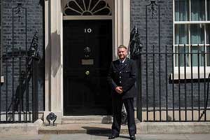 PC Charlie Guenigault after the terror attack