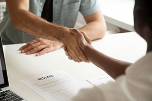 Employment strategy handshake