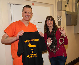 Andy Robertson at the prison escape in Peterhead Prison